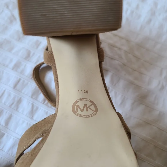 MICHAEL by Michael Kors platform suede women's sandals size 11 tan brown… - Picture 10 of 15